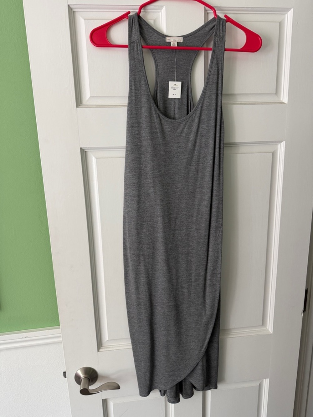 GAP Gray Racerback Maxi Dress